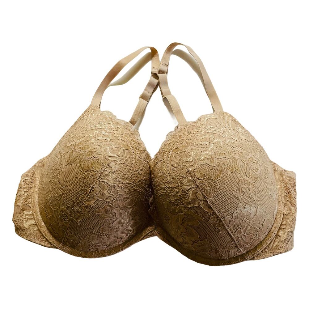 La Senza Cream Lace Padded Push Up Bra 36DD - Picture 2 of 7